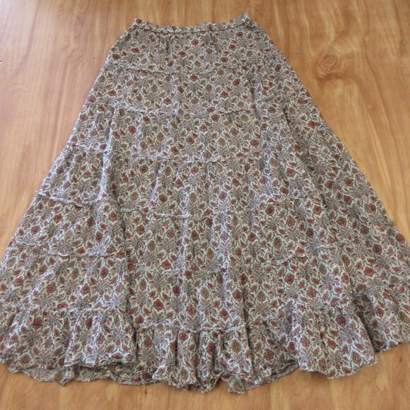 Denim & Supply Ralph Lauren Dresses & Skirts - DENIM & SUPPLY RALPH LAUREN Floral Tiered Maxi Skirt Sz Med Flowy Boho Western